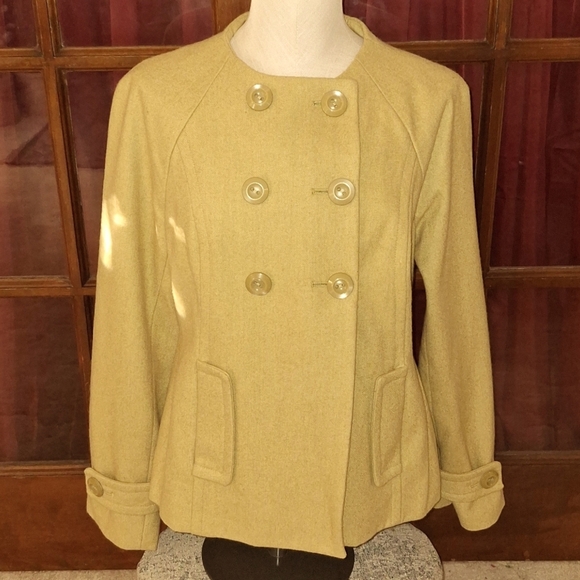 Mossimo Women's Green Double Breasted Short Coat - Picture 1 of 9